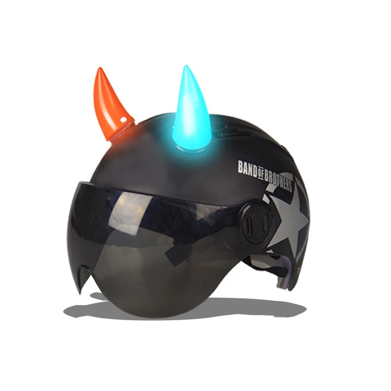 Rechargeable Horns Helmet Accessories Personality Glowing LED Electric Vehicle Helmet Accessories Motorcycle Helmet Decoration