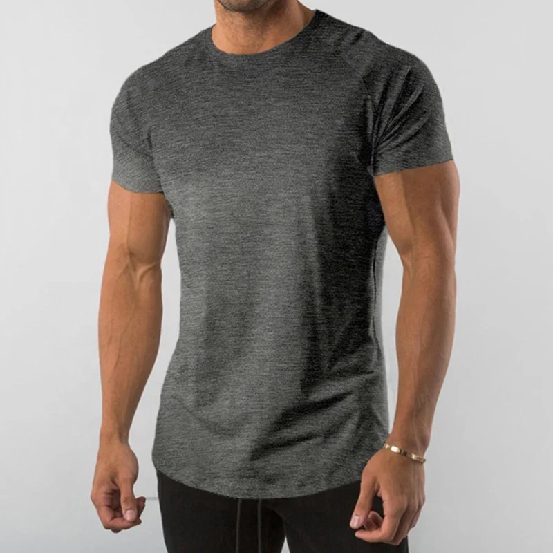 Workout Apparel Round Neck Quick Dry Running Short Sleeve Compression Gym Fitness Wear Custom Blank White Sports T Shirt For Men