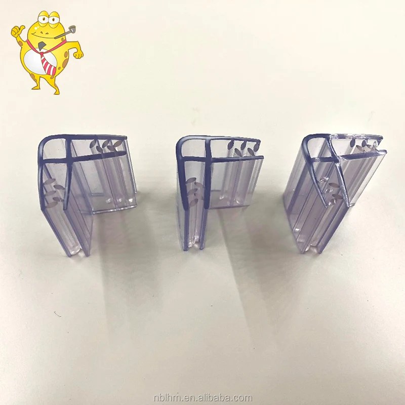 ПВХ полоса знак цена держатель распашной мягкий захват корзина данных полоса POP двойной держатель зажим для полки супермаркета