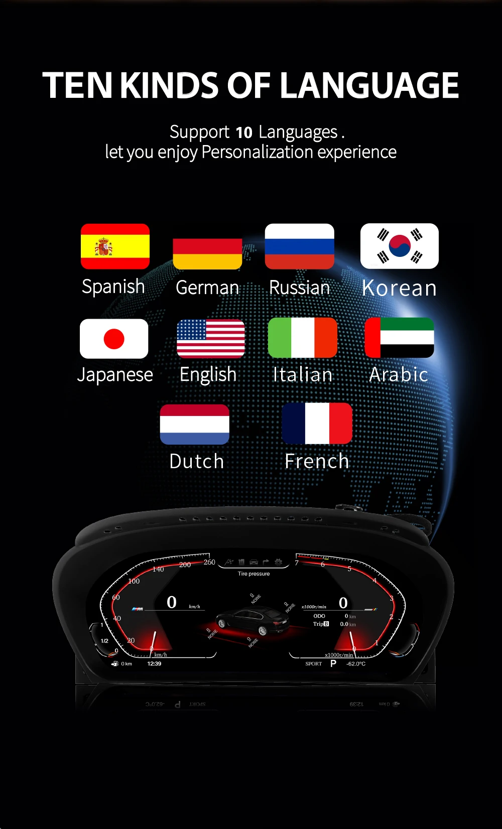 2022 Latest Original Car Digital Cluster For BMW 3 Series E90 E91 E92 E93 LCD Speed Meter Dashboard