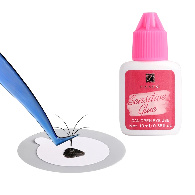 Factory Price Fienexi High Humidity Extension Eyelash Sensitive Adhesive Free Glue Ring Soft Glue Eyelash Glue 8 Weeks Kit