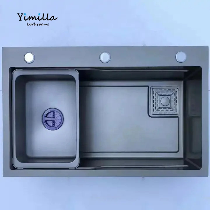 Overmount Sink Beautiful Kitchen Sinks Grey Commercial Stainless Steel Modern Apartment Brushed Single Bowl 5 Years 1 Mm Cn;gua