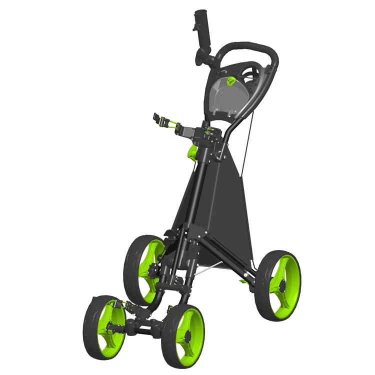 High Quality Quick Folding 4 Wheel Golf Trolley