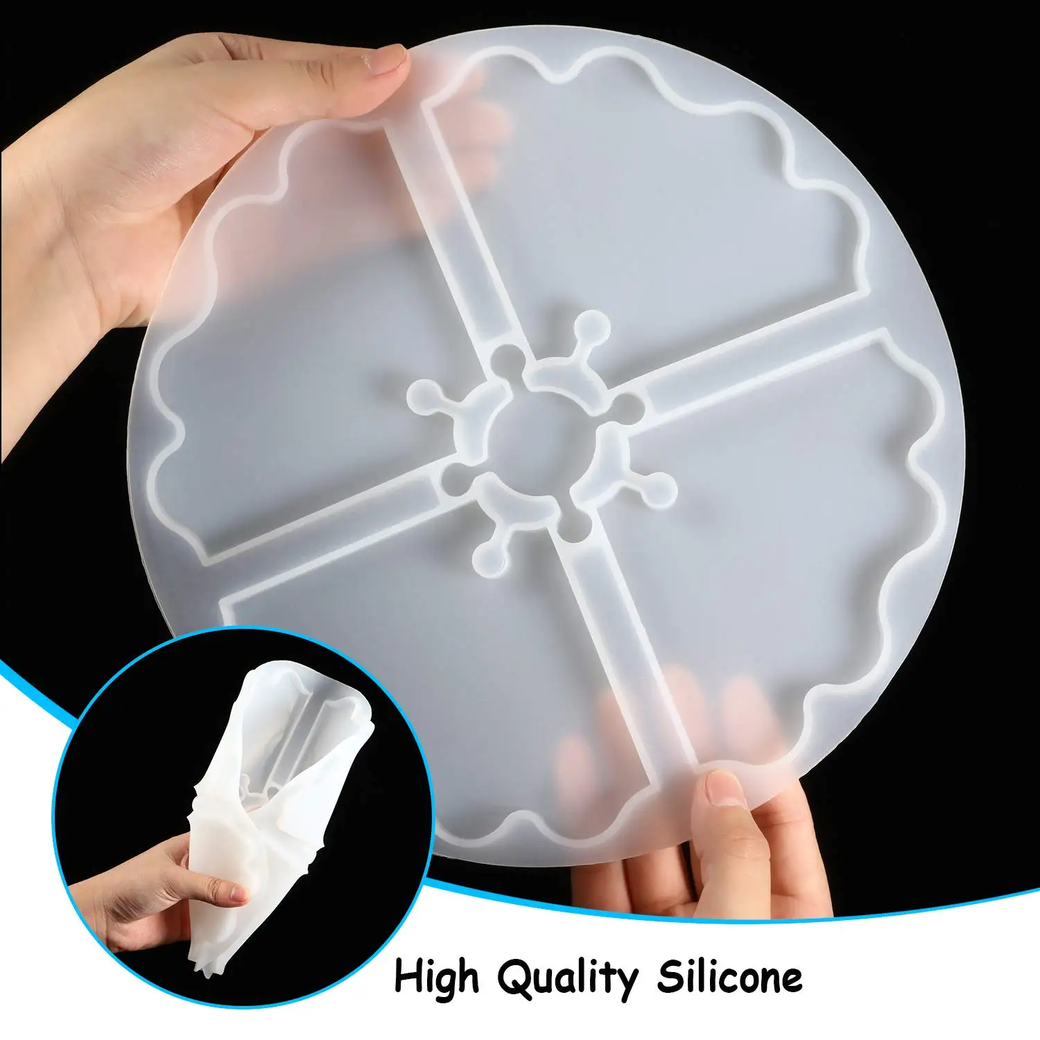 Silicone Coaster Molds for Epoxy Resin,Geode Coaster Mold for Resin Casting