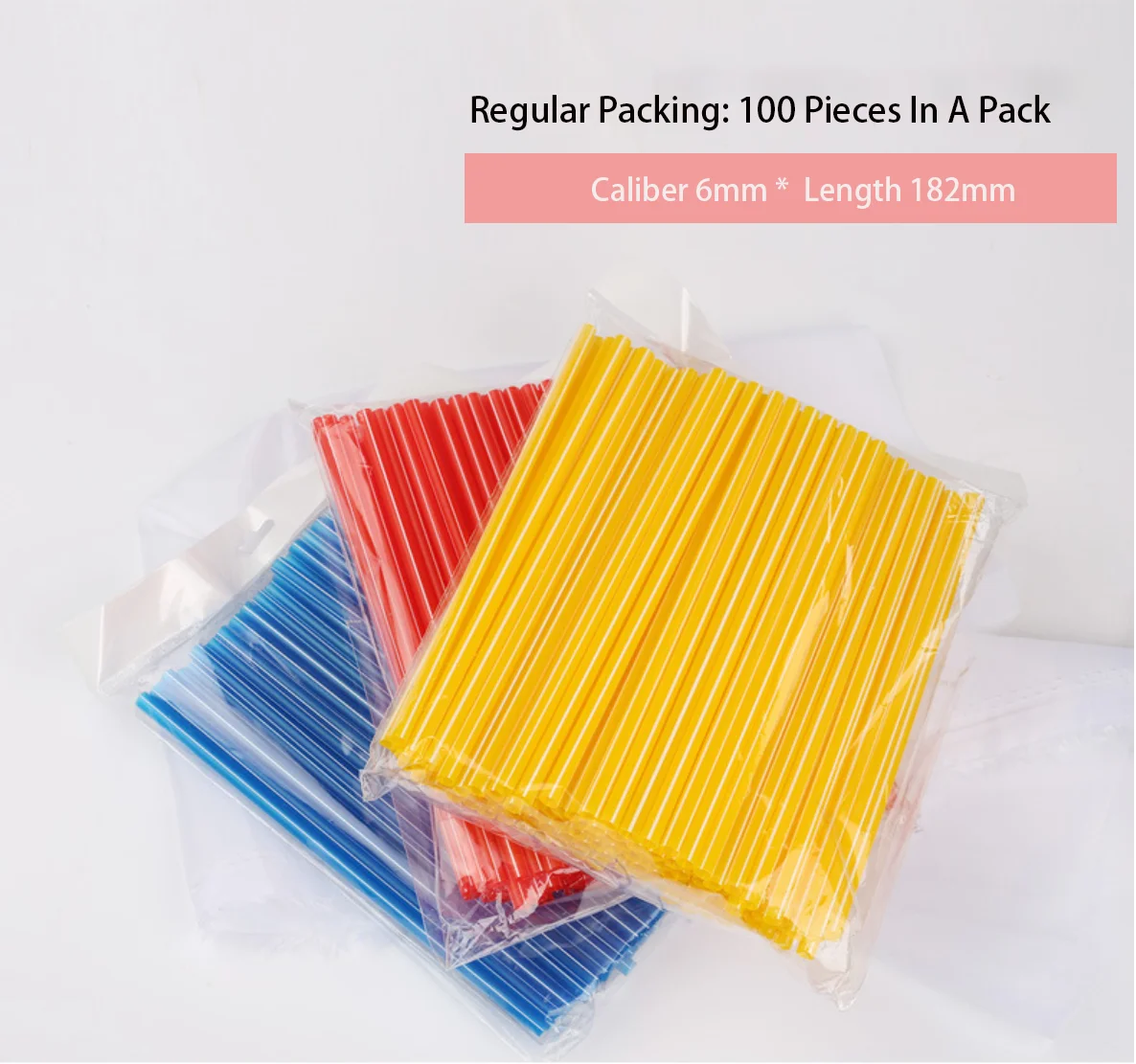 Amazon Hot Sale High Quality Multi Colored PP Plastic Drinking Straw Free Sample OEM