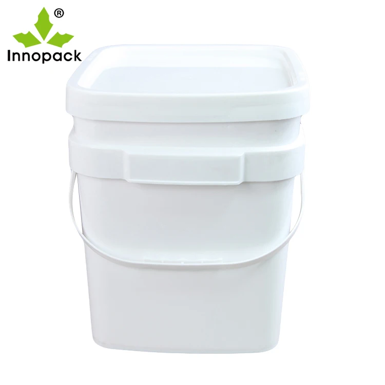 Heavy Duty 6.5gallon 25l Food Grade Container Square Plastic Bucket For Chemical Packing