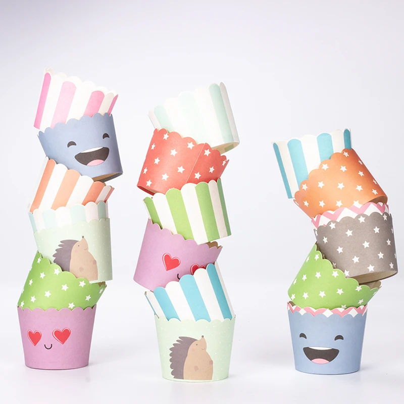 Colorful Premium Greaseproof Cupcake Paper Liners No Muffin Pan Needed Cupcakes Papers