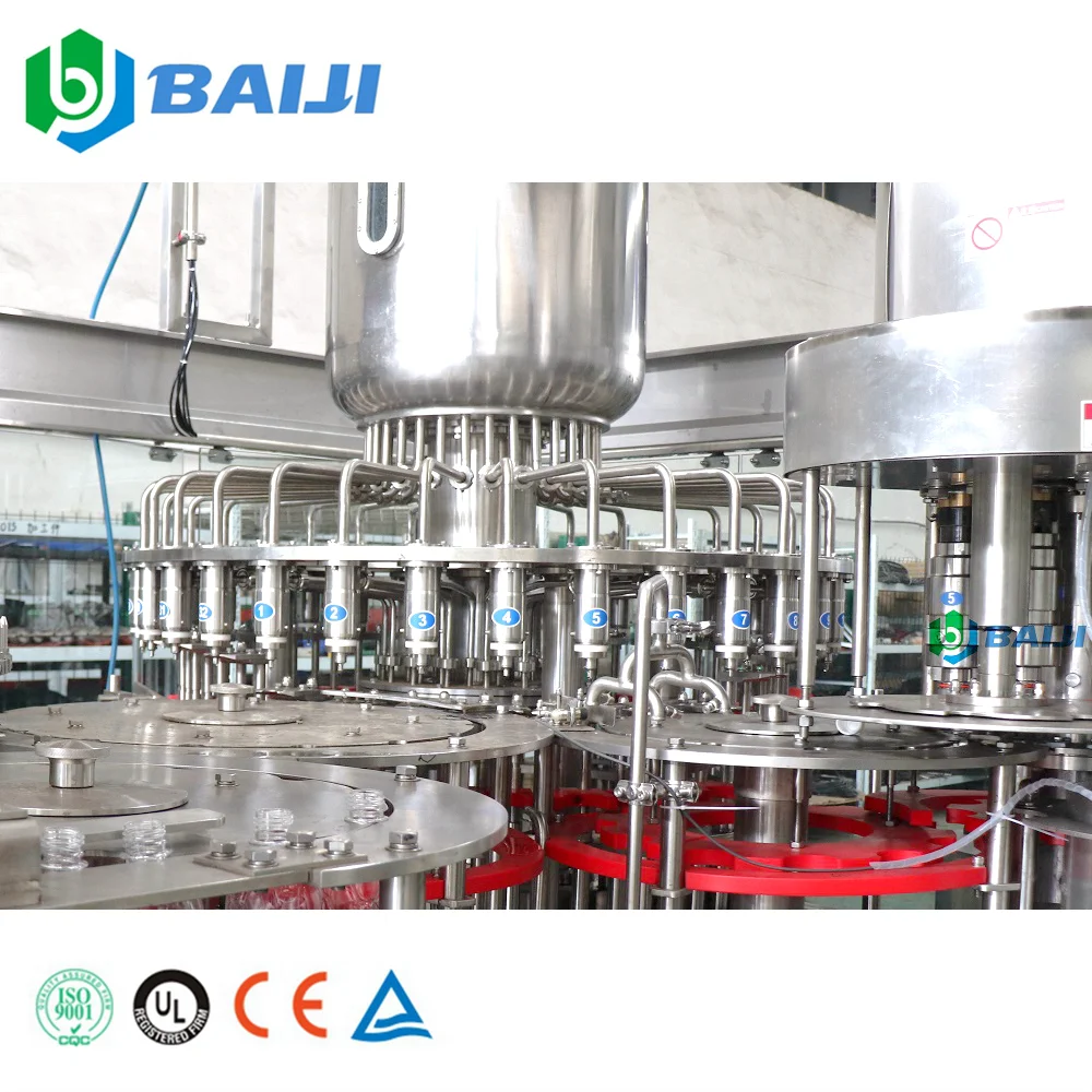 Automatic small plastic bottle concentrate mango fruit juice beverage making hot filling packing machine bottling line