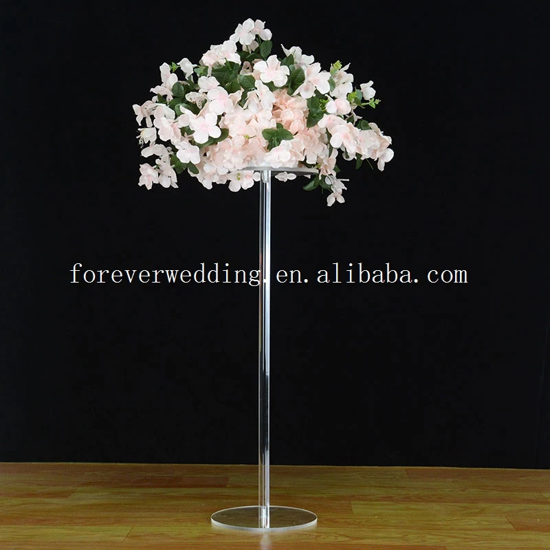 High quality transparent clear acrylic flower stand/vases flower wedding column stand for table centerpiece decoration
