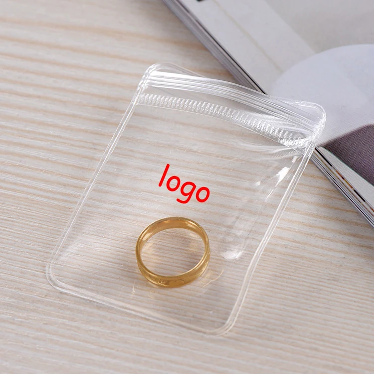 Hot sale custom small frosted EVA slider bag plastic jewelry accessories packaging zip lock bags with gold logo