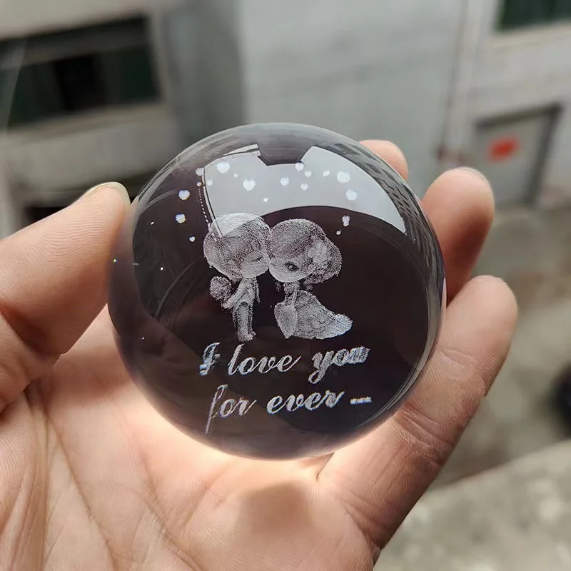 Handmade solid glass flower paperweight