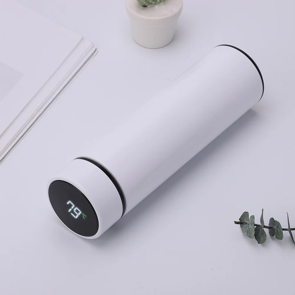 Double-Wall Vacuum Flask Insulated 304 Stainless Steel Water Bottle With Temperature display ,Wide Mouth,Keeps Hot and Cold