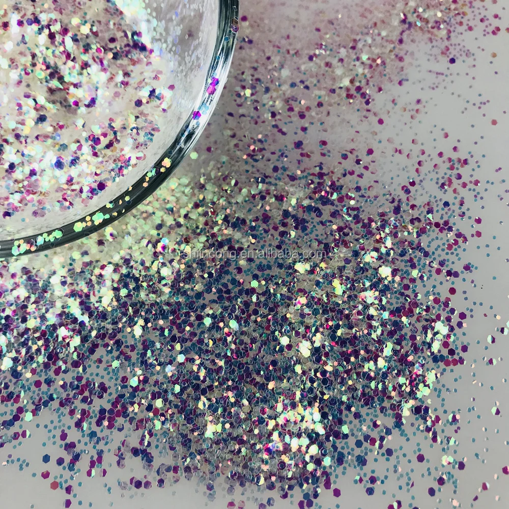 Bulk Wholesale PET Eco-friendly Fine Chunky Holiday Glitter Powder in Shaker For Craft Decorations Nail Art