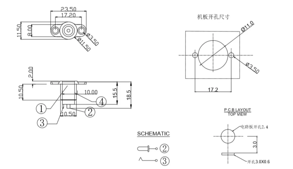 DC-101 Chassis Panel Mount DC Power Jack 5.5*2.1 5.5*2.5 Screw Panel Mount DC Power Socket