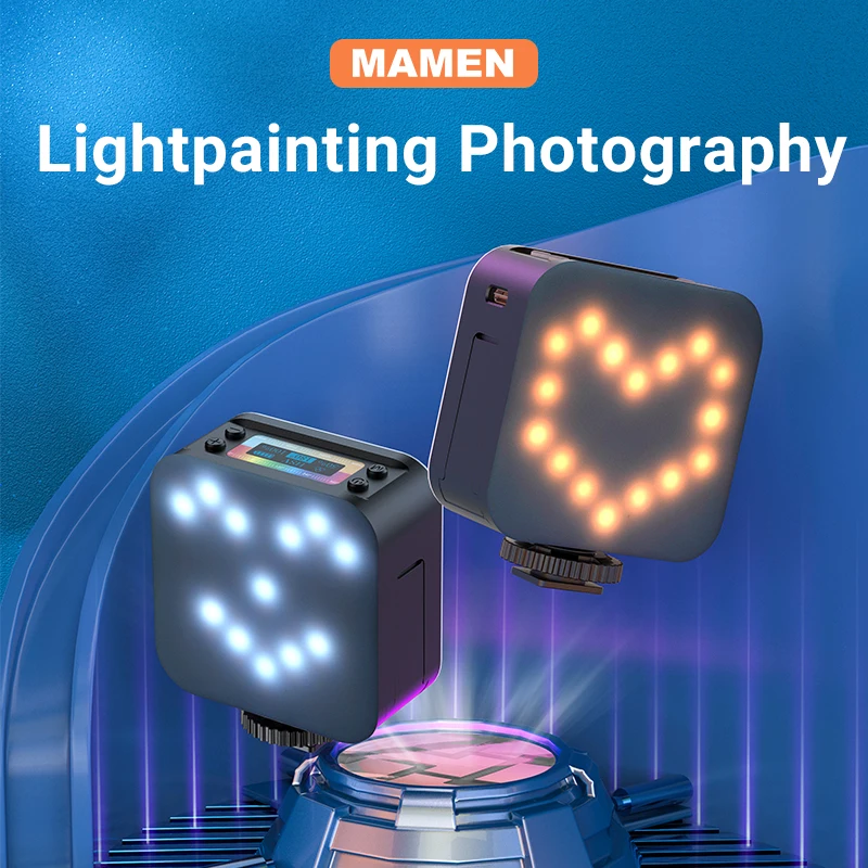 OEM/ODM RGB Video Light Pocket LED On-Camera Video Lights Built-in 4000mAh Rechargeable Battery 360 Full Color 24 Light Effects