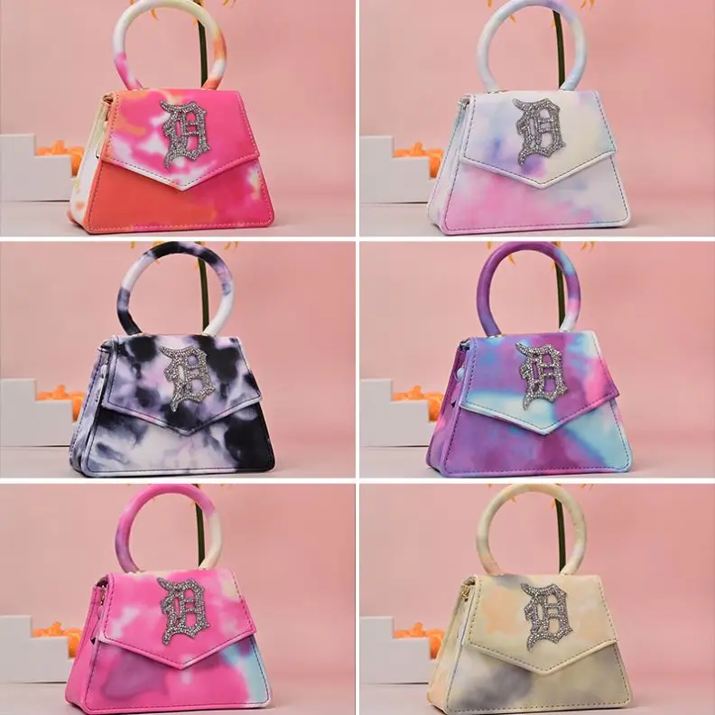 2021 summer Hot Sale Chain rainbow  Tie dye  D  purse Handbags detroit Purse And Handbags Bag For Women