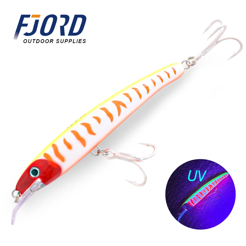 FJORD New Deep Depth Trolling Minnow 160mm 33g Hard Plastic Fishing  Glow and UV Effect Floating Minnow Lure For Saltwater