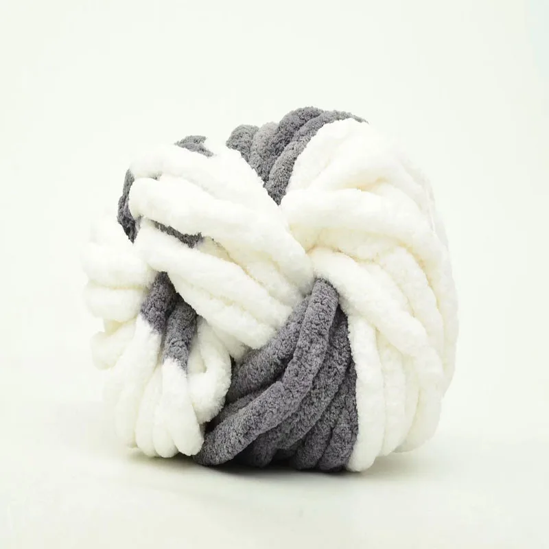 
Wholesale Manufacturer Recyclable Polyester Thick Yarn Knitting Textile Chenille Chunky Yarn 