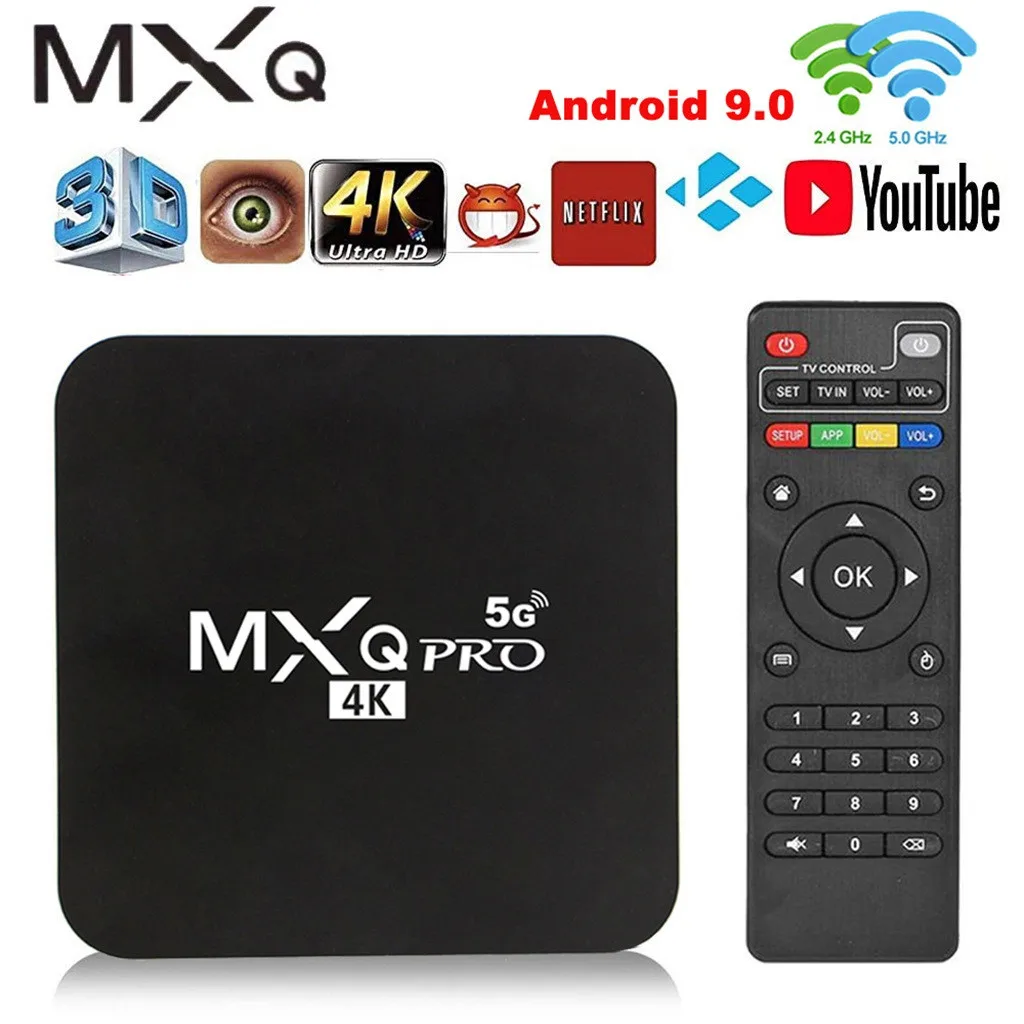  Android tv box MX Q pro 4k 5G Smart HD Декодер каналов кабельного телевидения ТВ приемника iptv декодер компьютерной приставки к телевизору daul Wi-Fi 9
