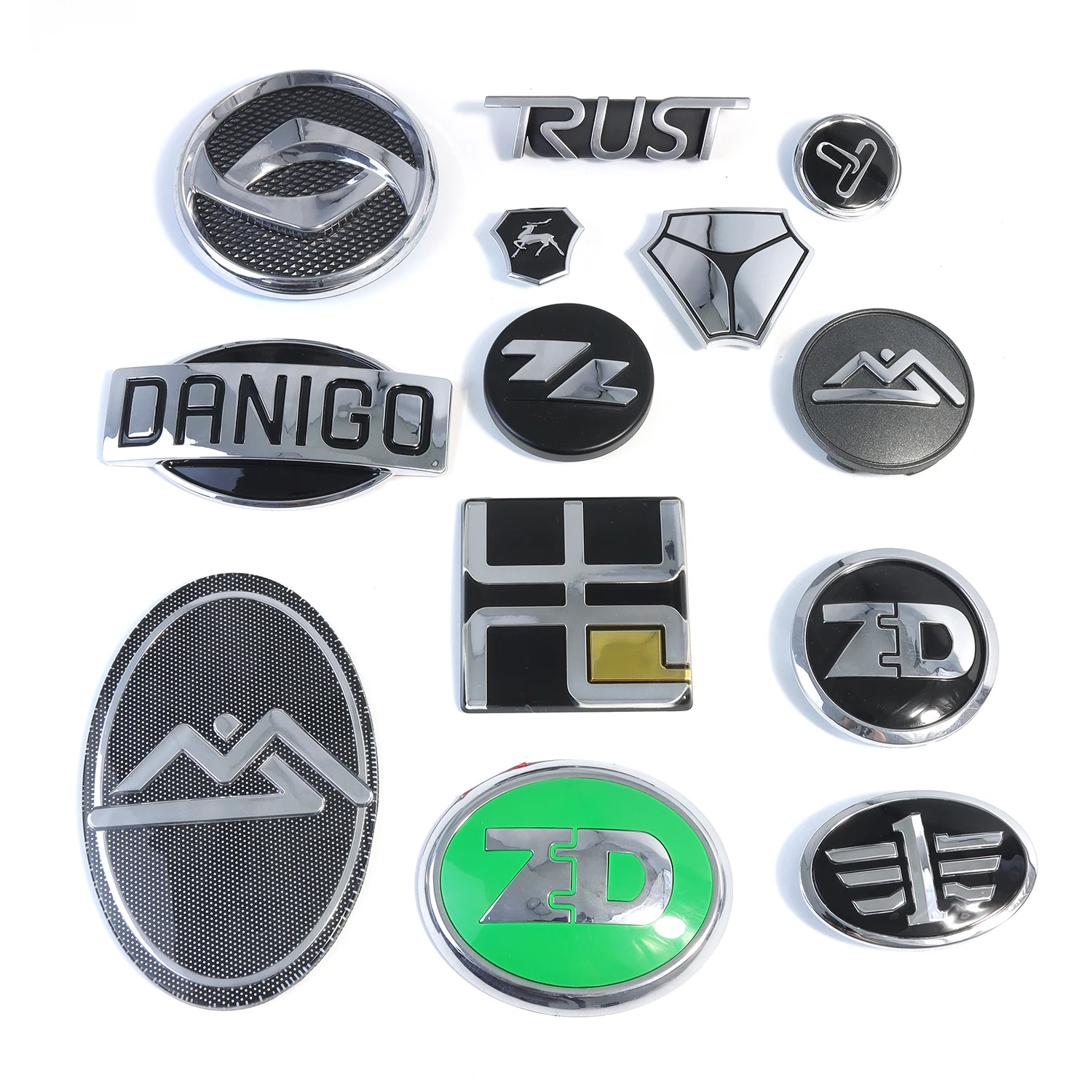 Factory Wholesale men Popularity Car Fenders Auto Side Emblem 3D Logo Car Badge Chrome Letter Sticker car badges auto emblems