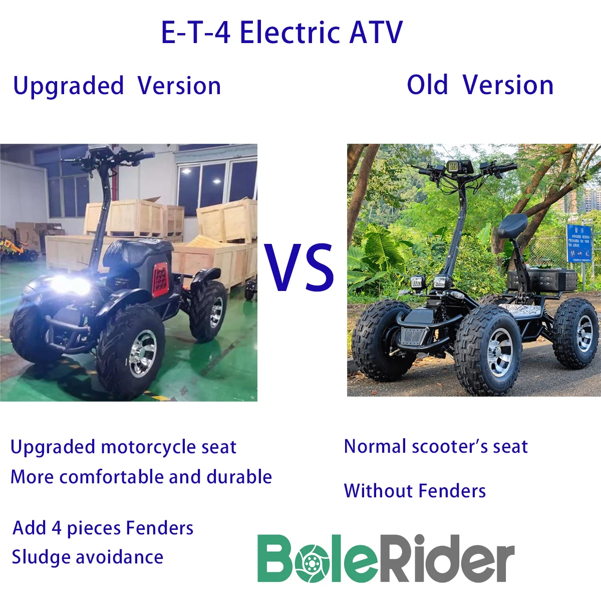 Farm sightseeing tours motorcycle atv trailers 10000W UTV electric scooter 60v big battery capacity 60ah utility vehicle 4x4