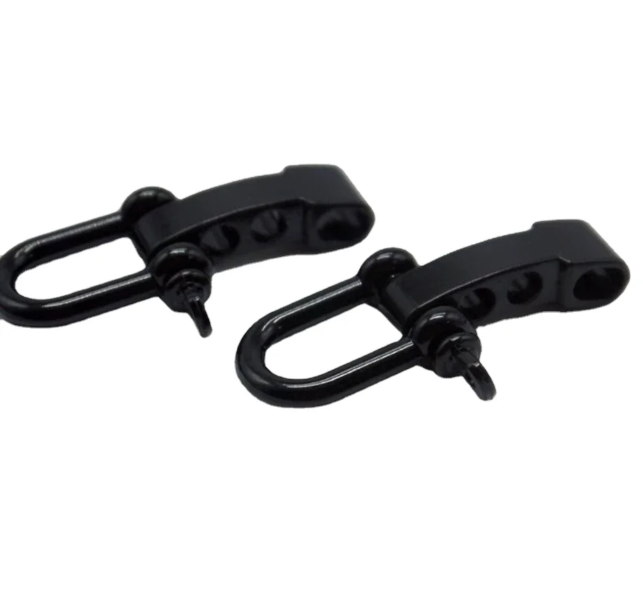 Black U Anchor Shackle Screw Pin Paracord Bracelet Buckle Outdoor Survival Rope Accessories Paracord Bracelet Parts