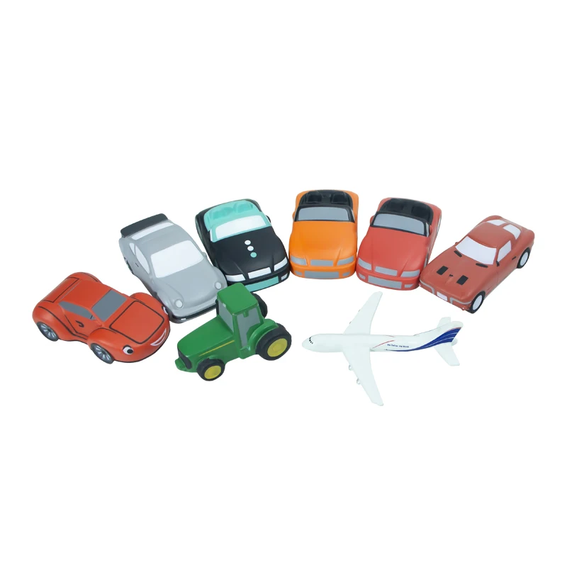 Wholesale Custom Logo Printing PU Foam Car Shaped Stress Ball Promotional Soft Squeeze Toy