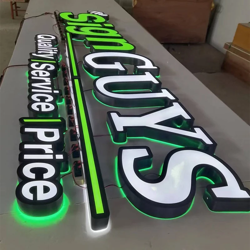 Southwest Florida Front-Lit 3d led signage Raceway Mounted coffee shop sign translucent acrylic 3D led lighted letters