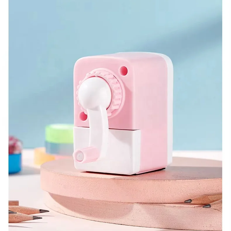 Simple Style Manual Mechanical Pencil Sharpener Plastic 6-8mm Colored Pencil Sharpener Lightweight Mechanical School Tools 1200