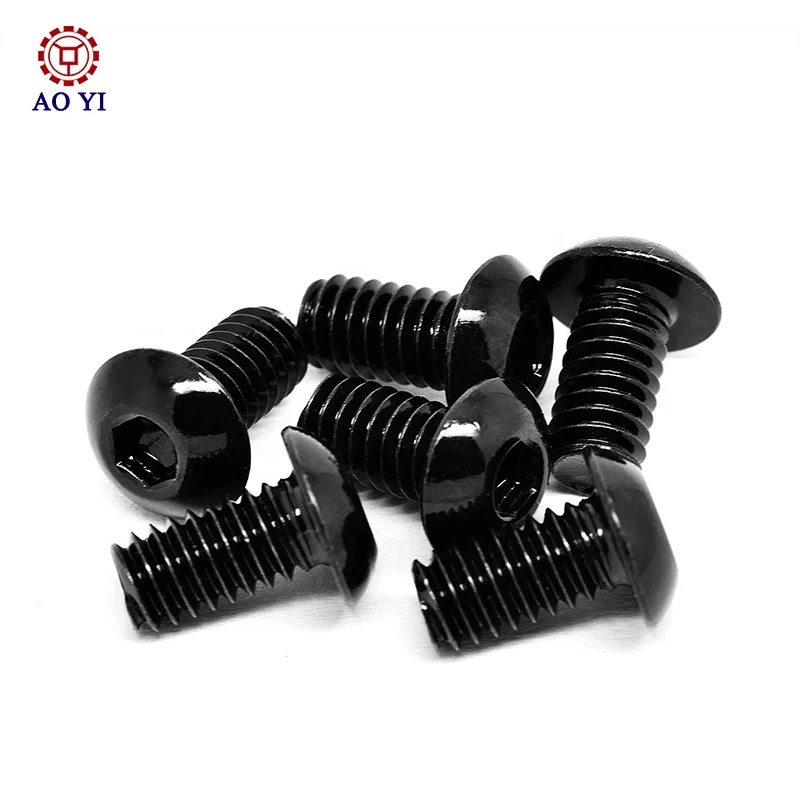 Pan Head Hexagon Socket Machine Screw Black Zinc Plating Bolts and Screws