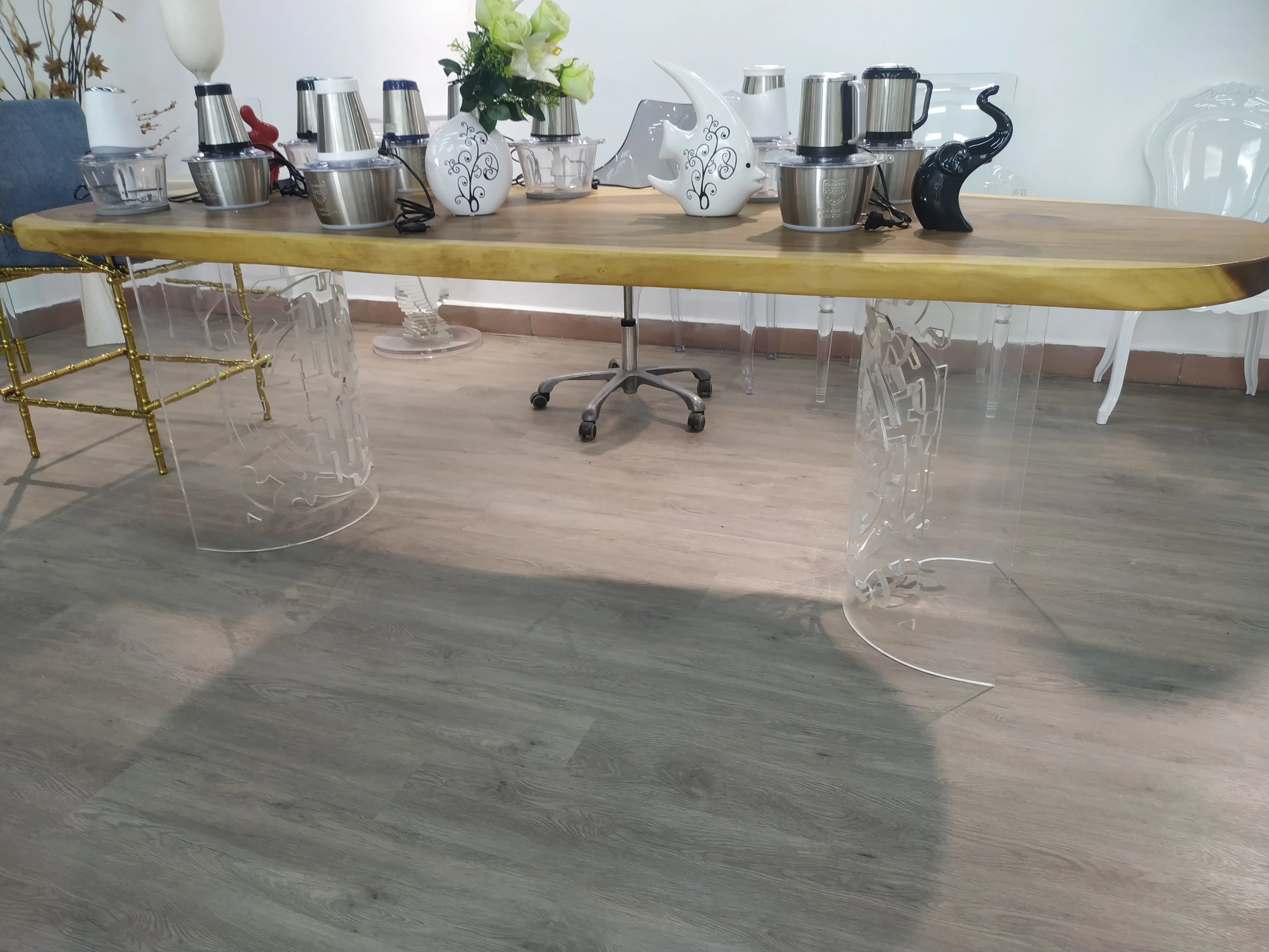 High quality clear acrylic tables coffee console table  for wedding