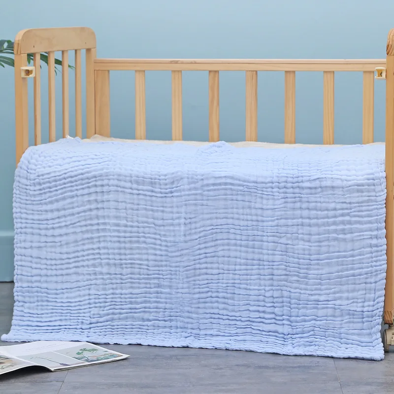 Muslin Baby Blanket 6 Layer Cotton Muslin Baby Girl Blanket Soft Lightweight Breathable Receiving Crib Blanket