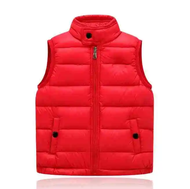 Осенне-зимний пуховой жилет для девочек, уличный теплый жилет, детская одежда в европейском и американском стиле, оптовая продажа