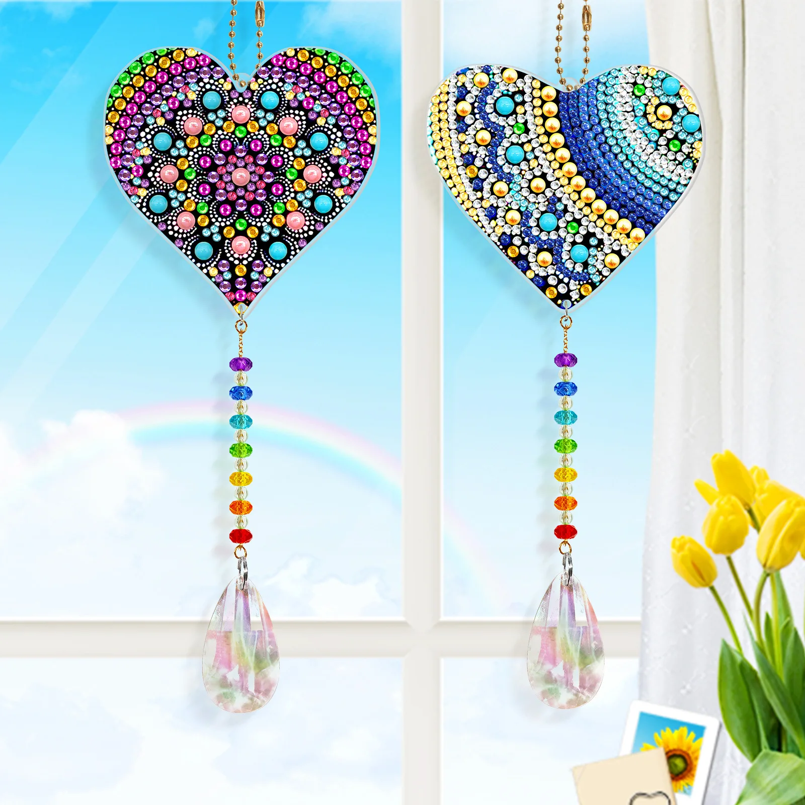 Prism Suncatcher Hanging Window Crystals Rainbow Light Catcher Crystal Sun  Catcher Summer Gift Octagon Beads