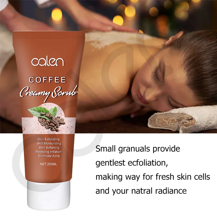 Private Label Tube Package Moisturizing Exfoliating Remove Dead Skin Organic Coffee Scrub 100% Arabica Coffee Scrub