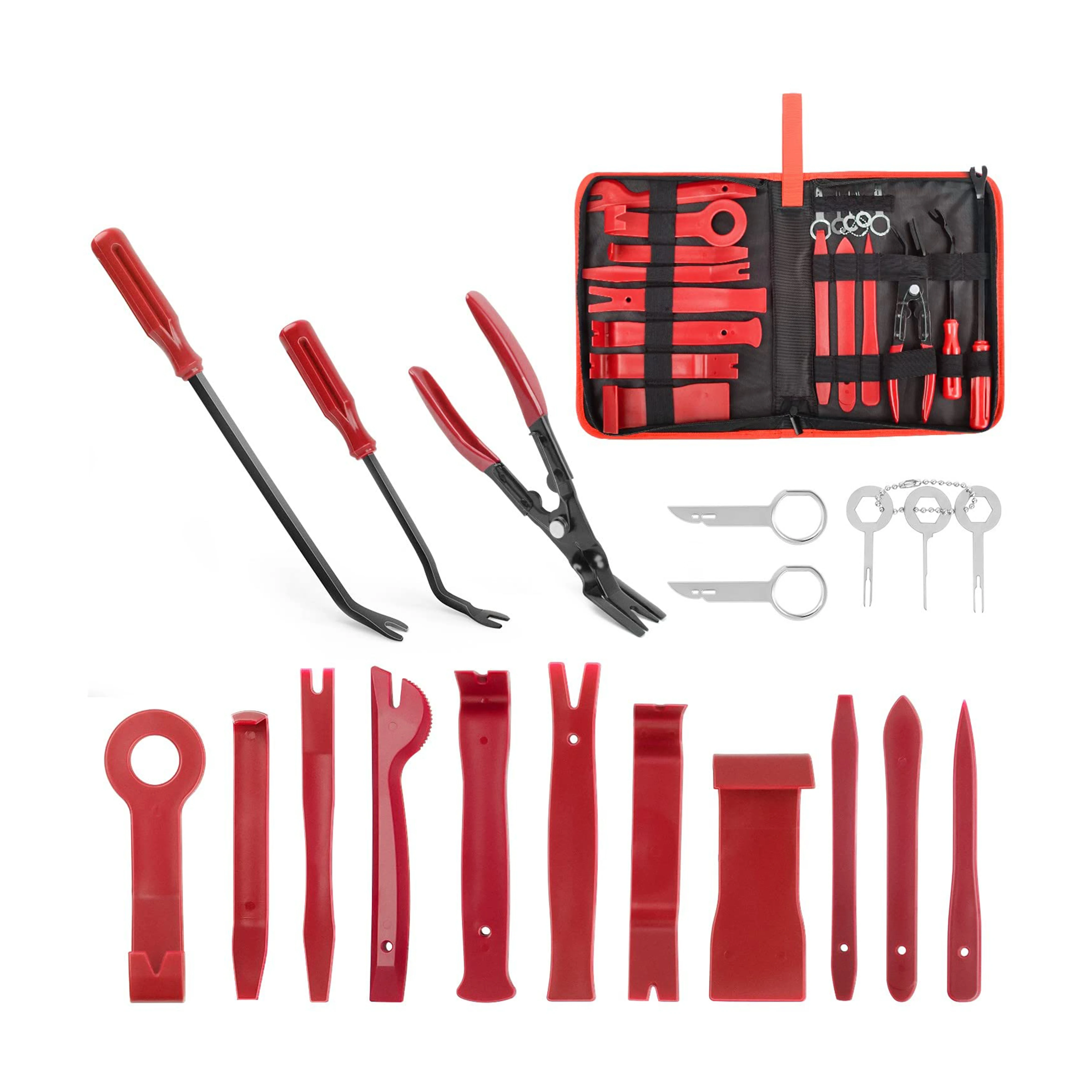 19Pcs Trim Removal Tool Set Panel Fastener Clips Removal Automotive Plastic Repair Tool