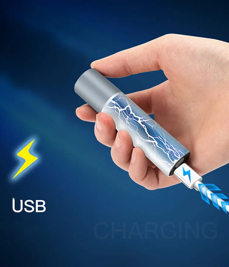 New Usb Mini Rechargeable Flashlight Strong Light Aluminum 5W Strong Light Carry Led Flashlight Laser Beam Flashlight