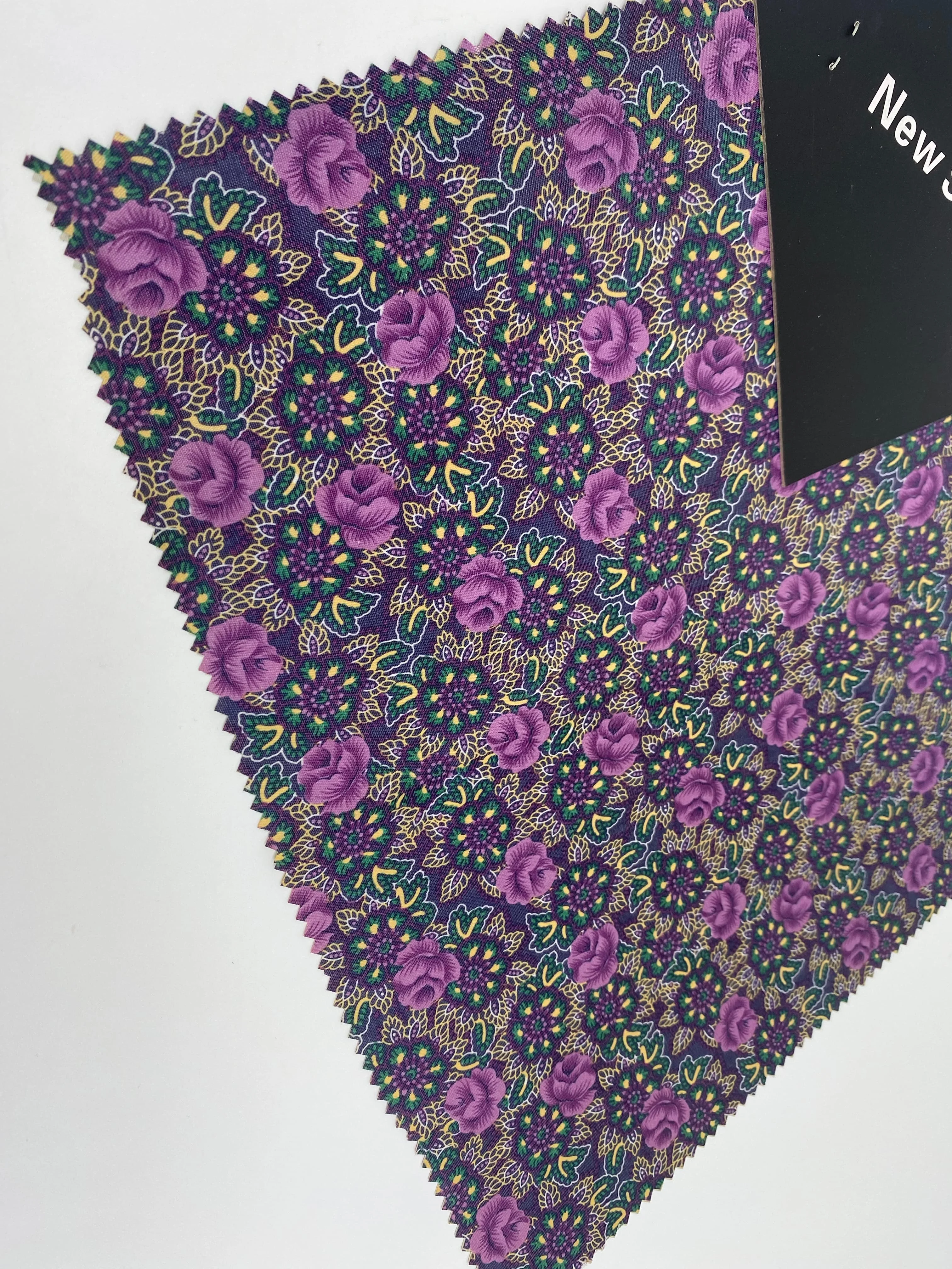 High Quality Fashion Purple Flower PVC Coating  Fabric with WR  for Rainwear/raincoat/poncho Fabric