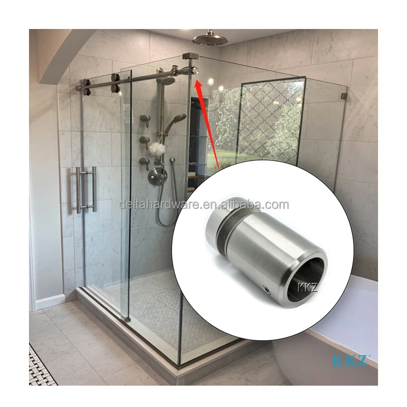Полумесяц раздвижная душевая дверная система из нержавеющей стали 90 градусов возвратная панель кронштейн комплект закаленного стекла Дверная фурнитура Аксессуары