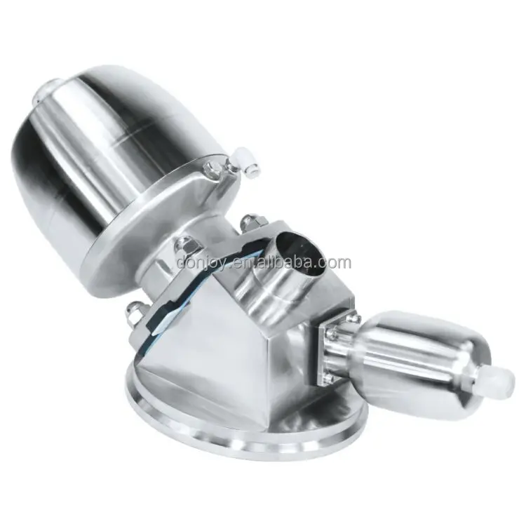 Sanitary zero static block body valve stainless steel 3 way multiport diaphragm valve with manual pneumatic