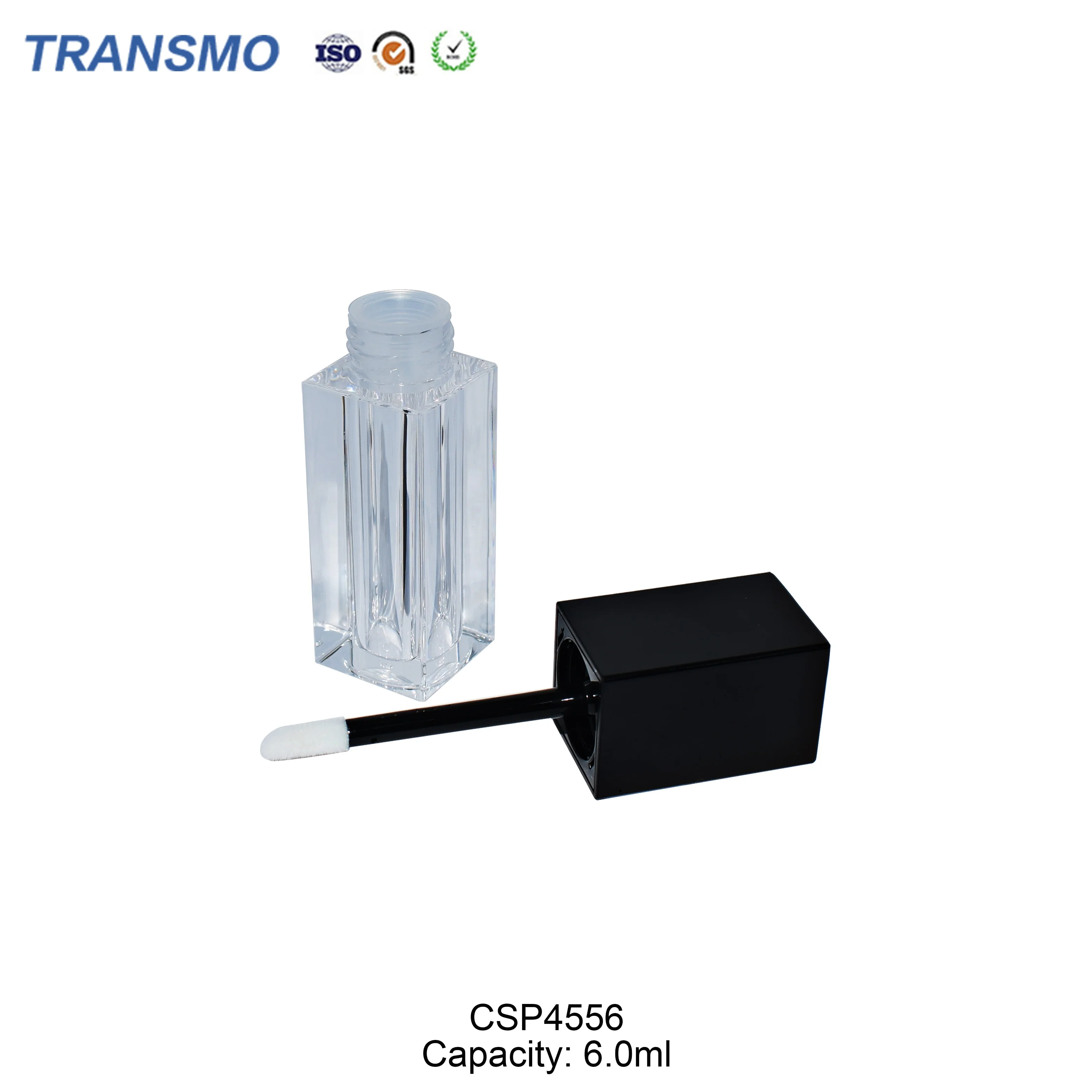 Recycled plastic lip gloss tube customize wholesale 6ml square lipgloss tubes wholesale