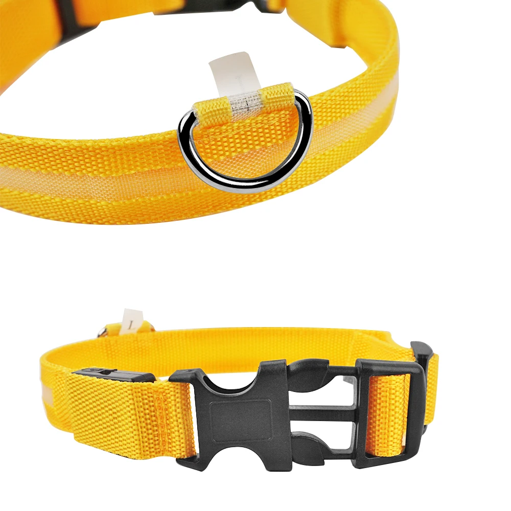Rechargeable LED Dog Collar Waterproof 3 Flash Modes Light Up Pet Collars for Dogs Cats