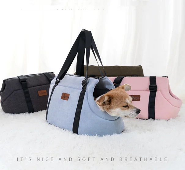 Wholesale Custom Factory Direct Sales Simple Adjustable Pet Sling Carrier Outdoor Single Shoulder Puppy Dog Cat  Bag