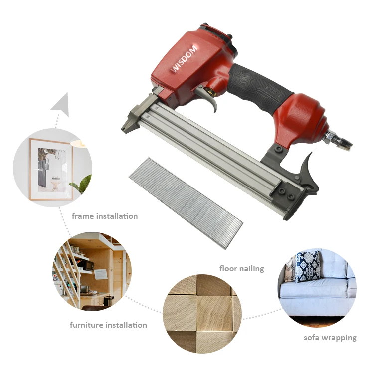 WISDOM Cheap Price Framing Nailer F30G Air Nailer 10-30mm Pneumatic Stapler Gun for Wood Carpentry