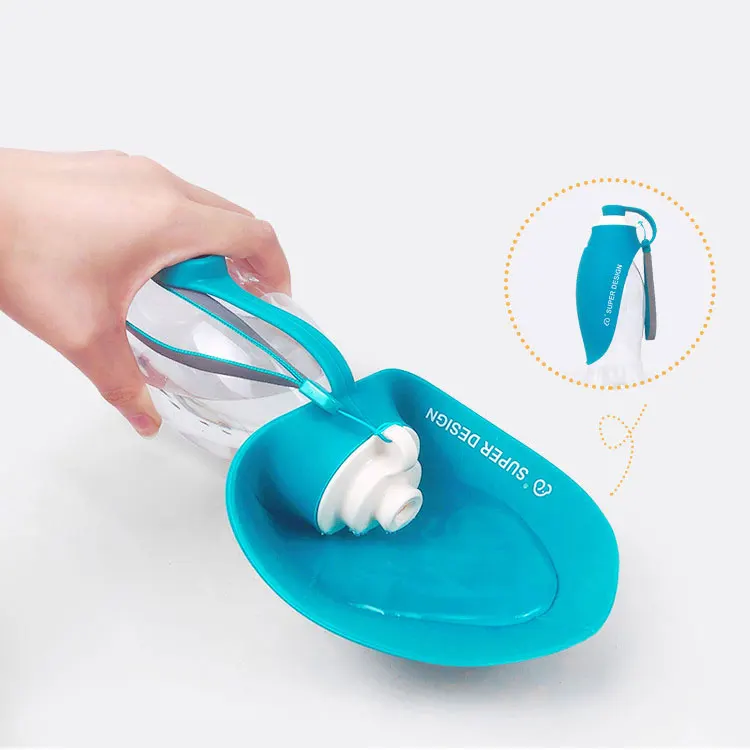 Хит продаж экологически чистая бутылка для воды в форме листа домашних питомцев 580 мл питьевая кормушка путешествий с собаками на открытом