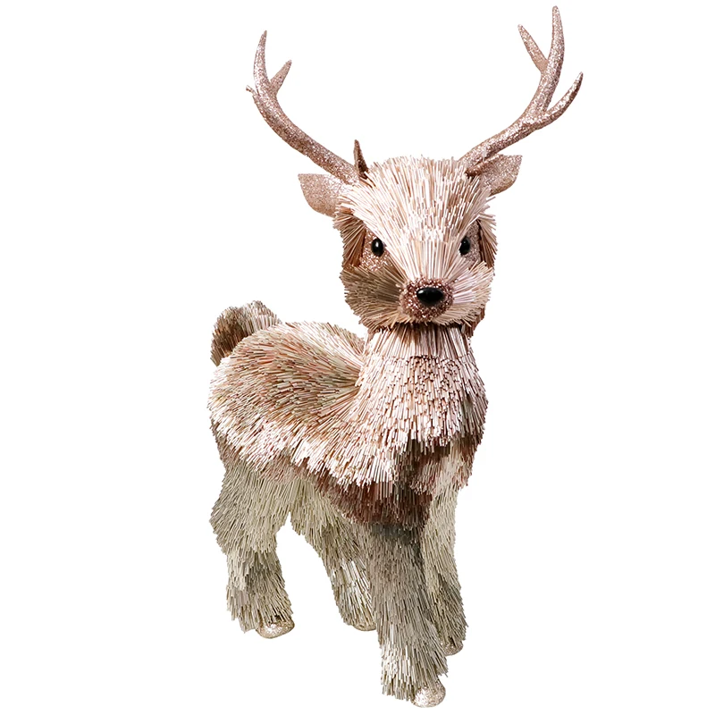 Home Decoration Customized Xmas Indoor Decor Reindeer gradient Christmas Elk Figurines