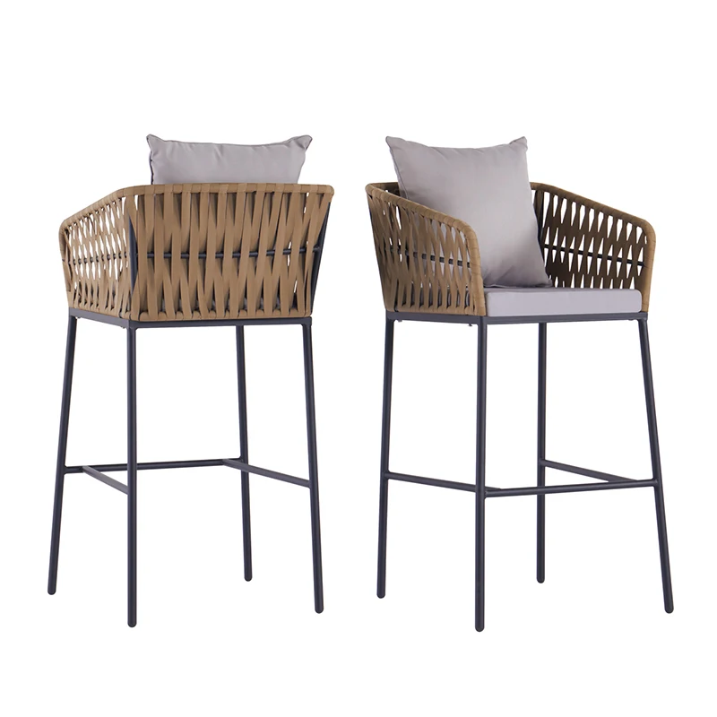 Garden patio balcony hand-woven PE rattan metal frame waterproof sturdy leisure outdoor chair