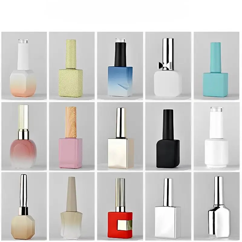 10ml Pink White Black Empty Nail Polish Bottle Pink Nail Polish Cap Nail Polish Empty Bottle