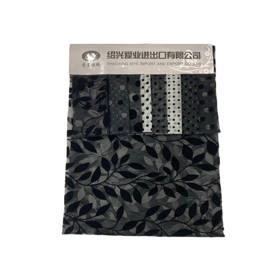 Nylon mesh with flock  net tulle knitted  Fabric for garment dancing fabric  manufacturer