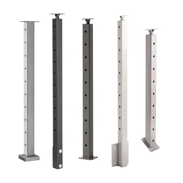 Stainless Steel Cable Post Glass Stainless Steel Balcony Wrought Iron Balustrade Wire Cable Side Mount Deck Cable Railing